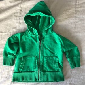 Primary Green Baby Zip Hoodie Jacket